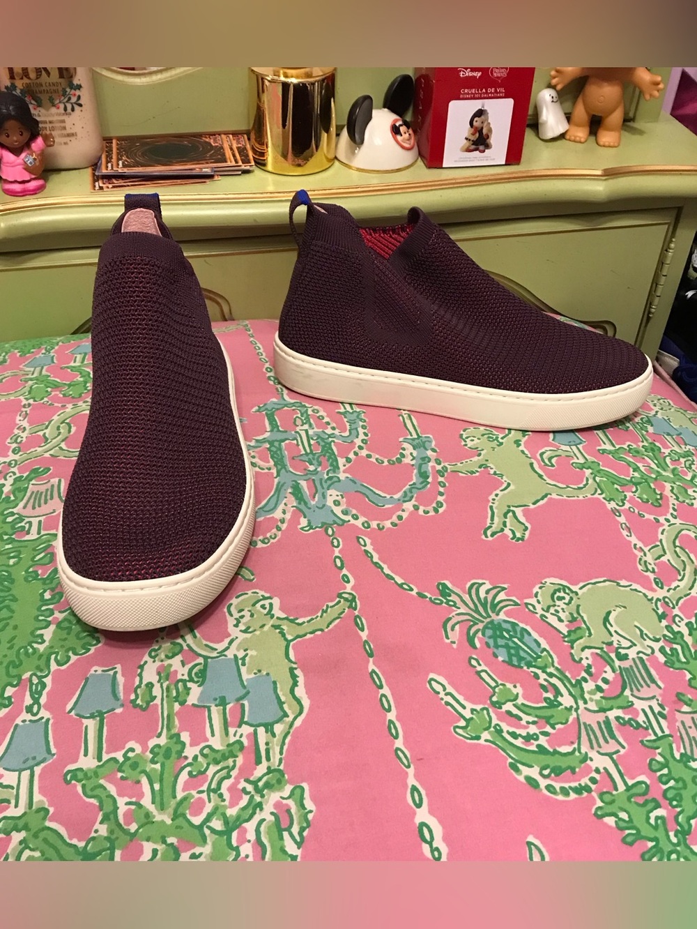 Rothy’s Berry Lattice Stitched Chelsea Boot size 6.5